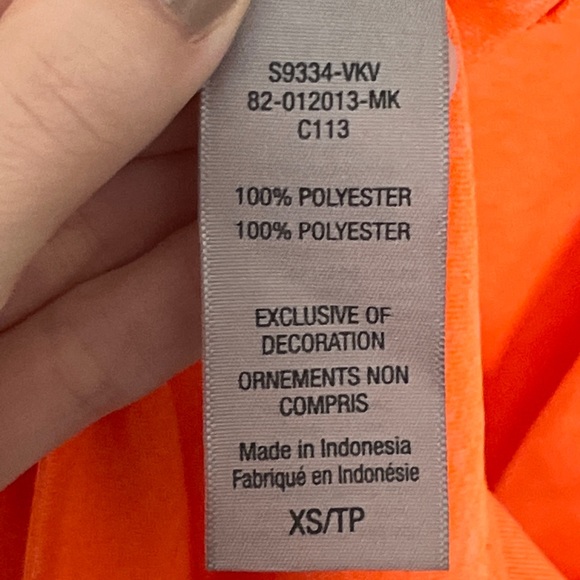 C9 Champion Orange Shirt Neon Athletic Gym Workout Performance Tee Bright Sz XS - Picture 5 of 6